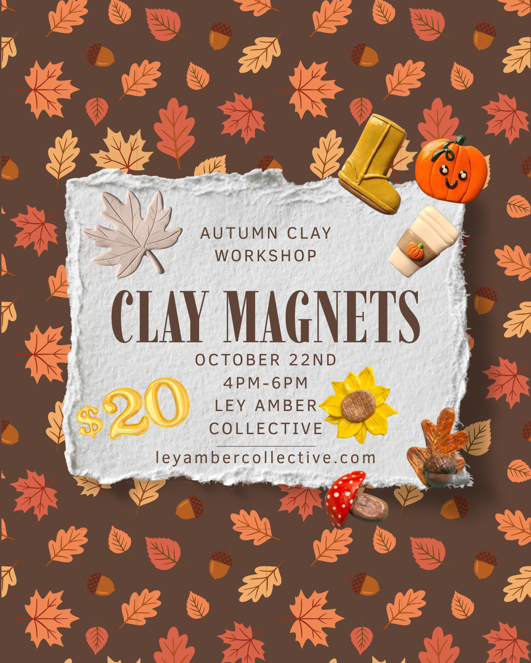 Autumn Clay Magnet Workshop
