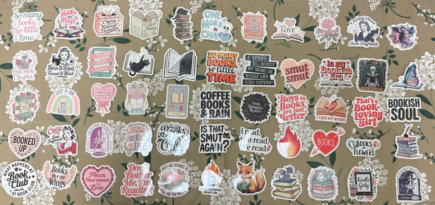 Bookish Themed Sticker Pack