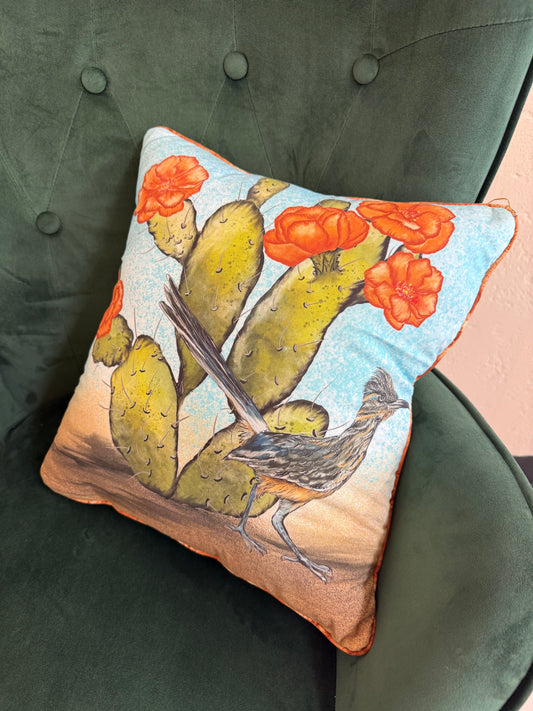 Roadrunner pillow