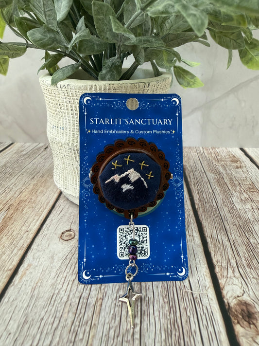 Embroidered mountain Brooch/Pin