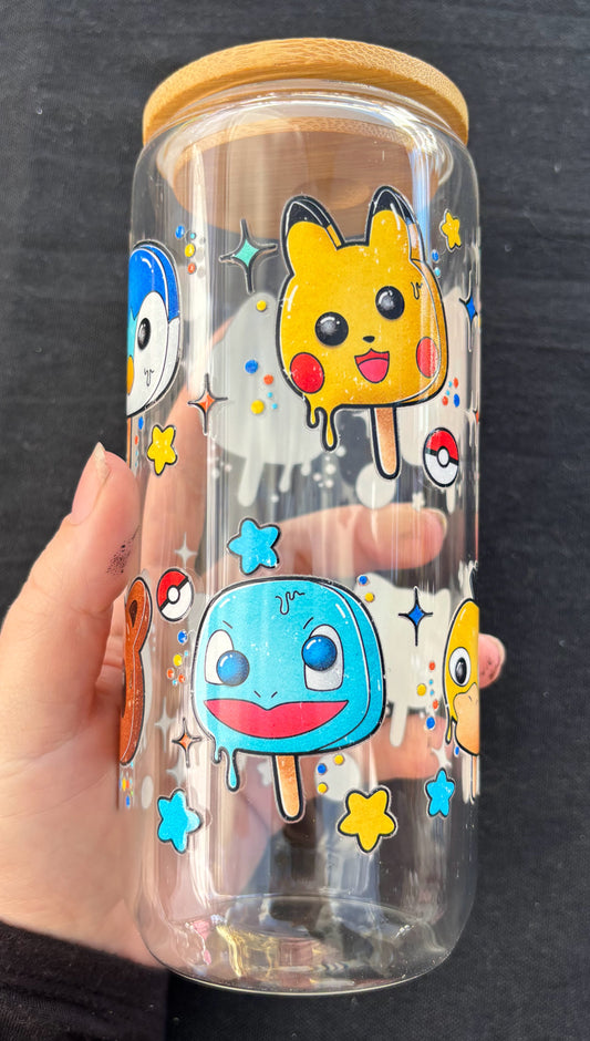 Poké Popsicle 20oz Glass Cup