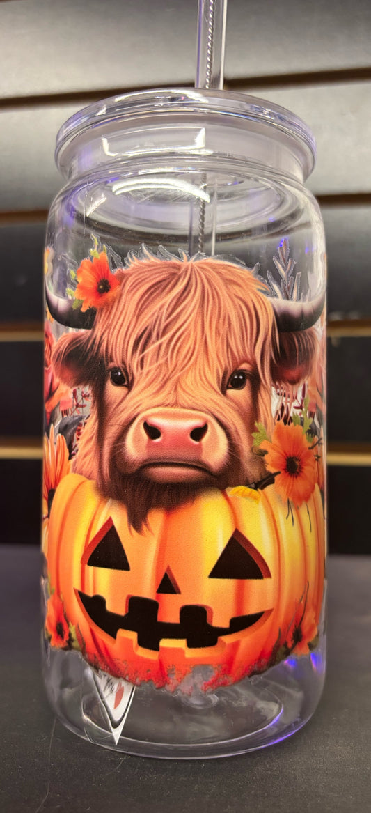 Highland Cow 16oz Plastic Cup